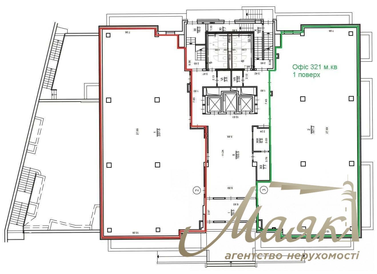 Оренда офісного приміщення 321 м2, БЦ ІРВА, Солом'янський район