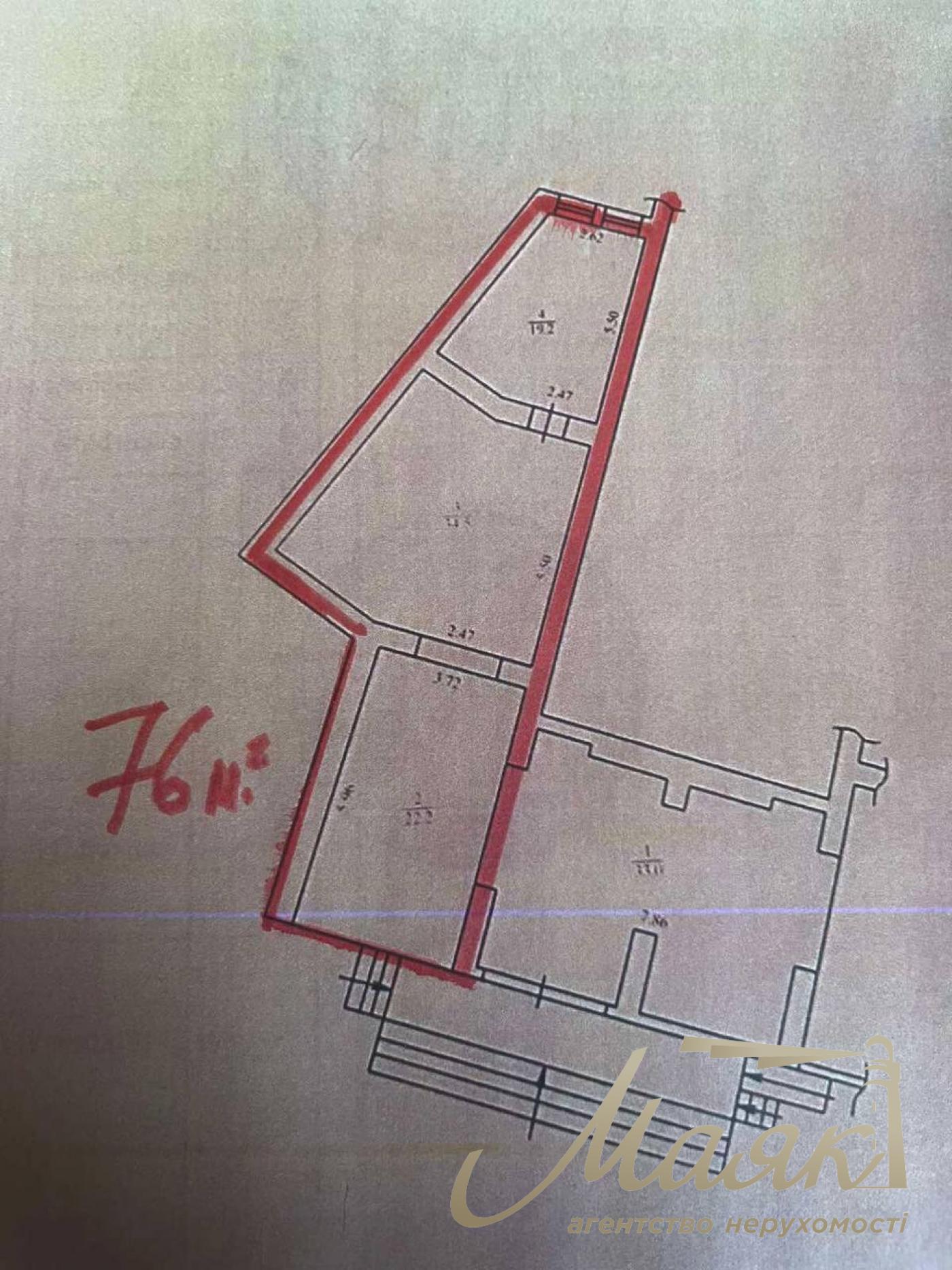 Оренда фасаду 76м2, Харківське шосе, 58