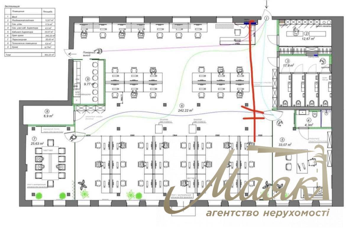 Оренда офісу 350м2 на Контрактовій, Поділ.