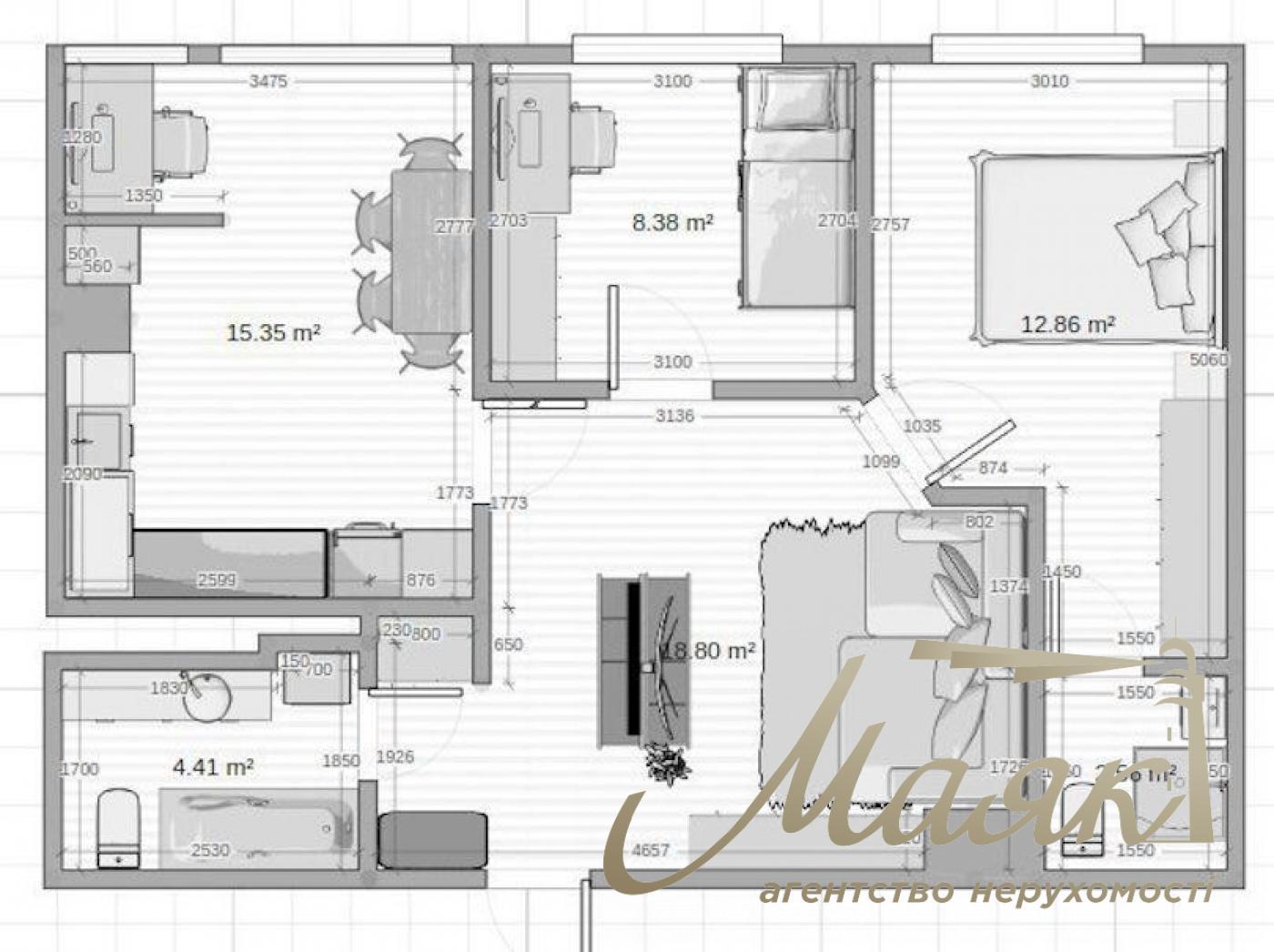 Продаж 2к квартири 62м2 в ЖК "Паркленд" Голосіївський район