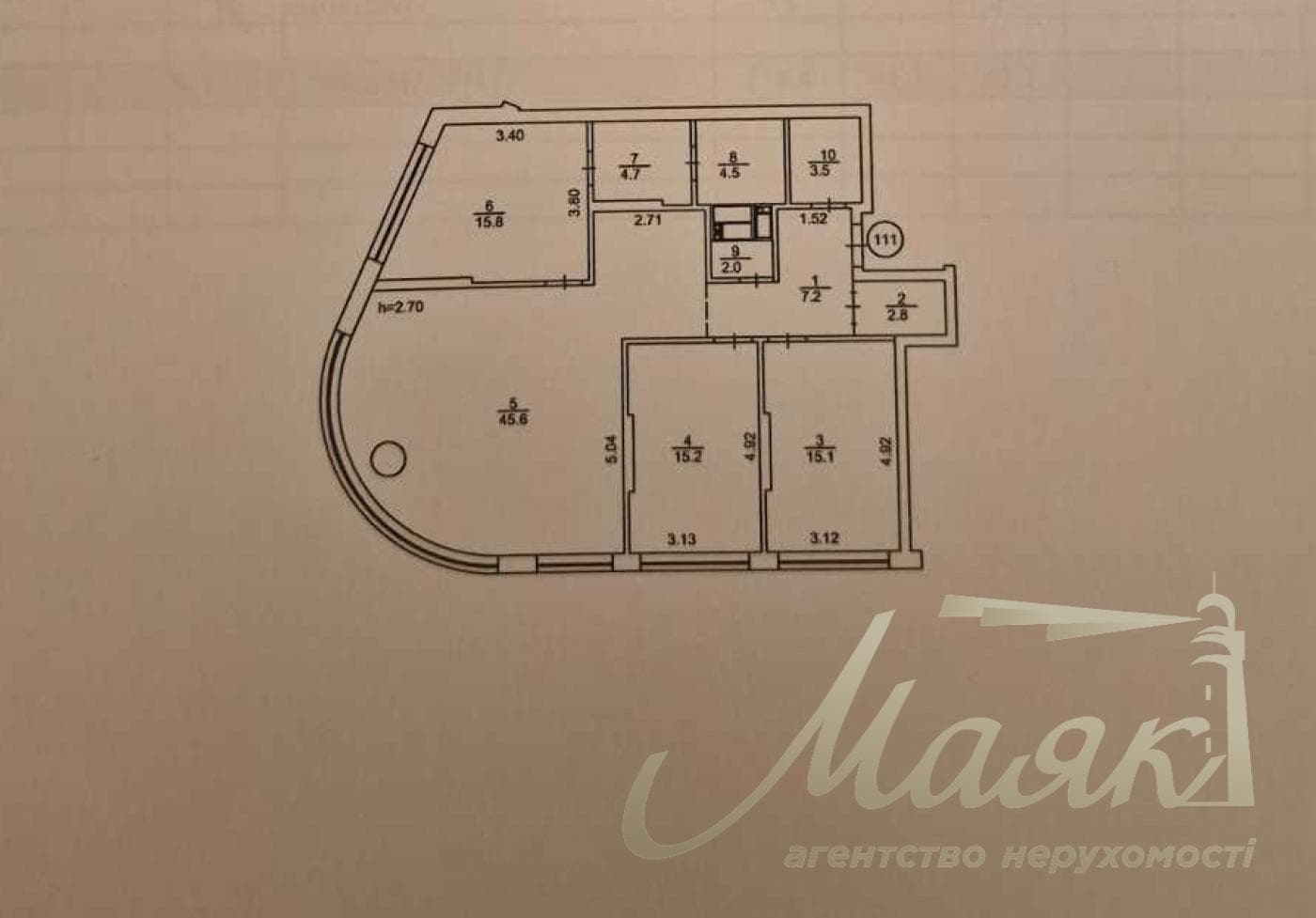 Продаж 3-кімнатної квартири з гарним видом площею 116,4 м² у ЖК «White Lines», Голосіївський район