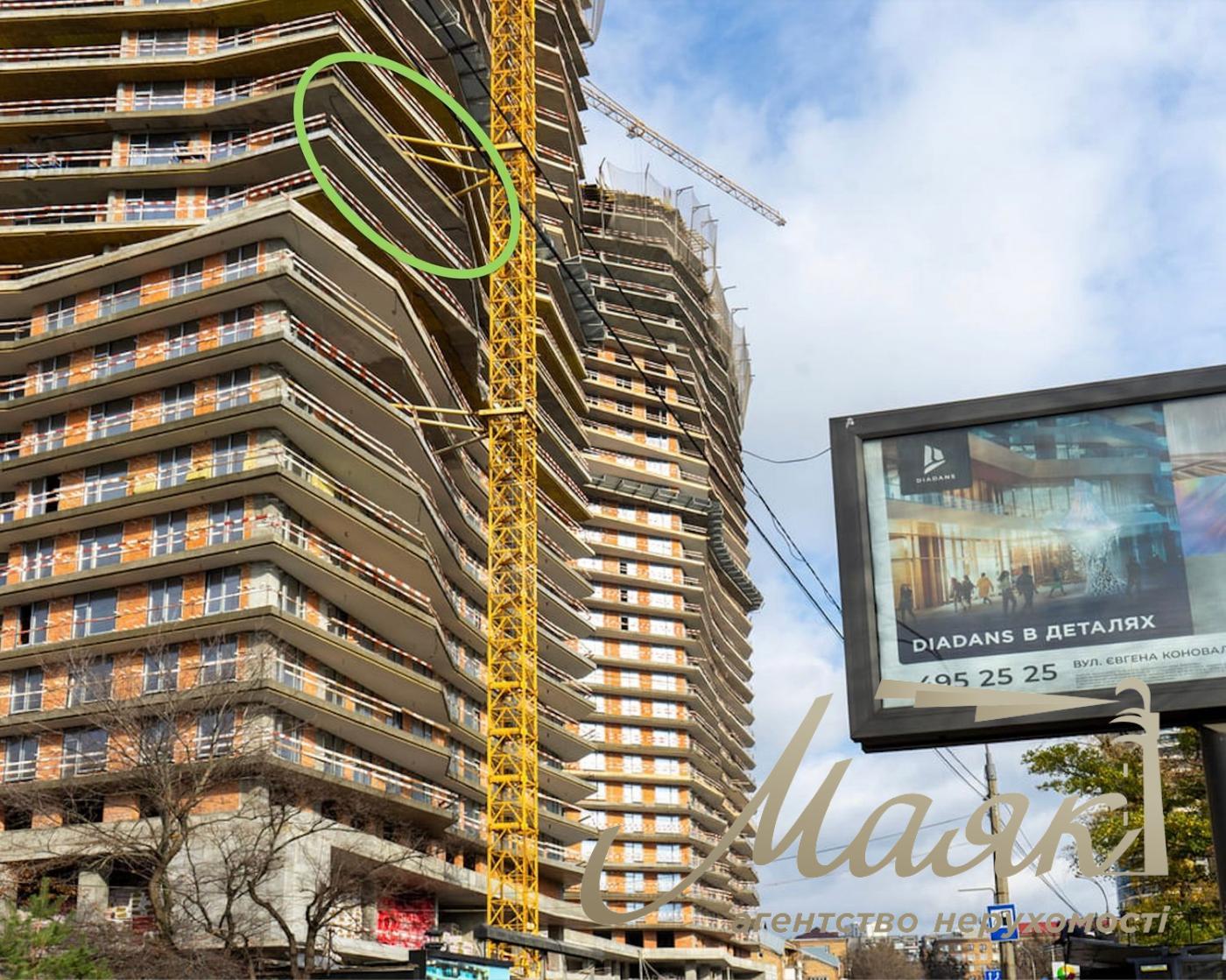 Продаж 1-кімнатної квартири (66м2) ЖК Diadans, вул. Коновальця