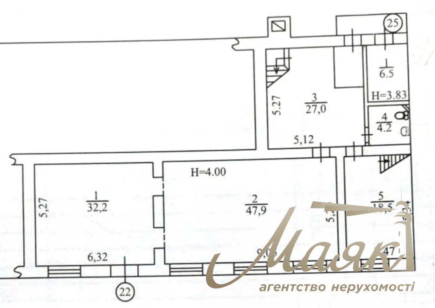 Оренда фасадного приміщення 165 м.кв. вул. Інститутська, Центр