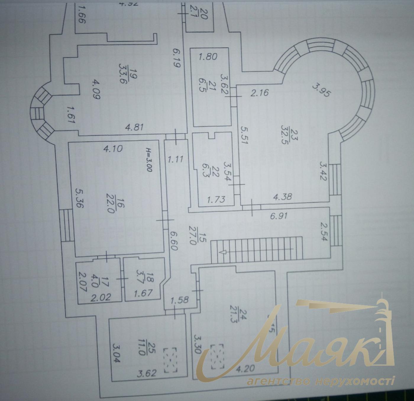 Продаж будинку з гаражем 365м2, ділянка 15 соток у КМ "ОБРІЙ - К" вул. Центральна, у с. Козин,