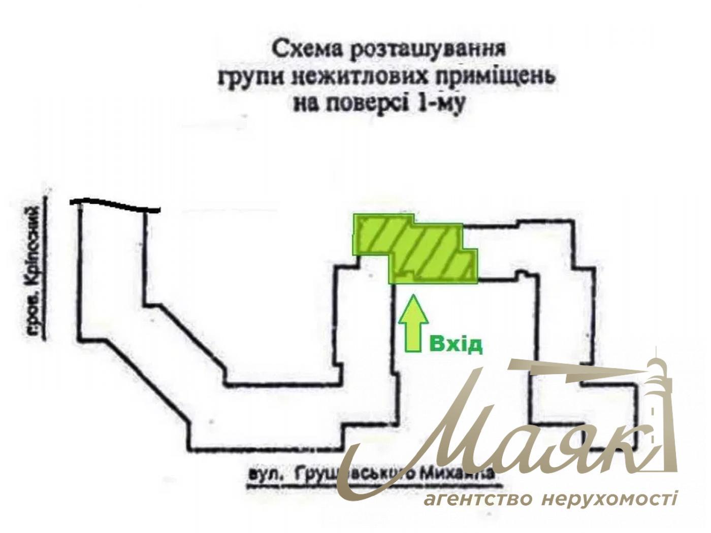 Аренда фасадного помещения 130 м.кв., Грушевского, Арсенальная