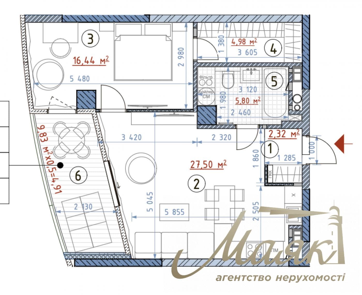 Commercial Space for Sale in the Taryan Towers Residential Complex, John Paul II Street