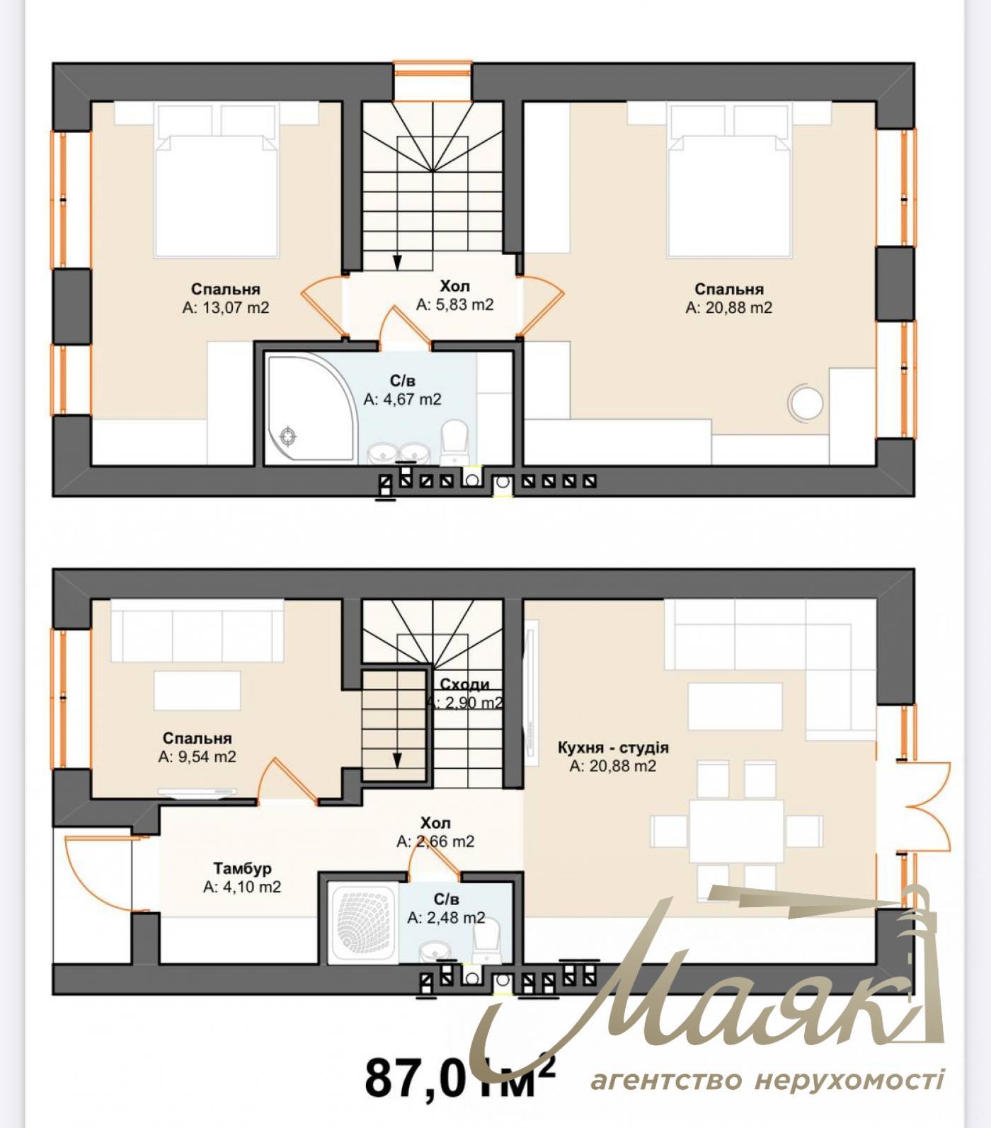 Sale of Townhouse 90m2, Irpen, Kyiv st.