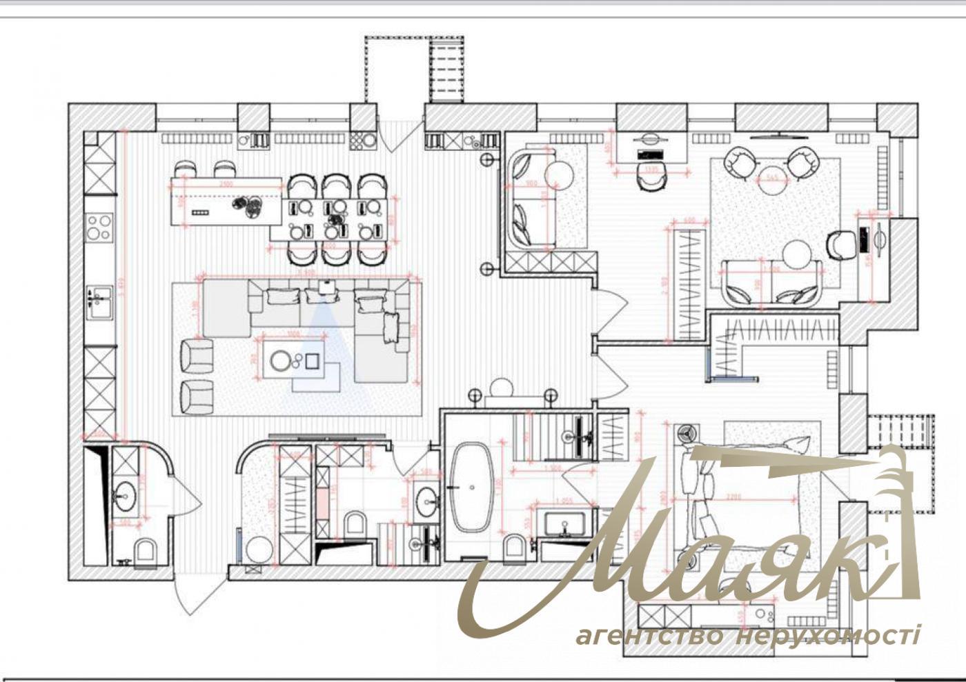 Продажа 3-комнатной квартиры 120м2 ЖК TRIIINITY, Печерский