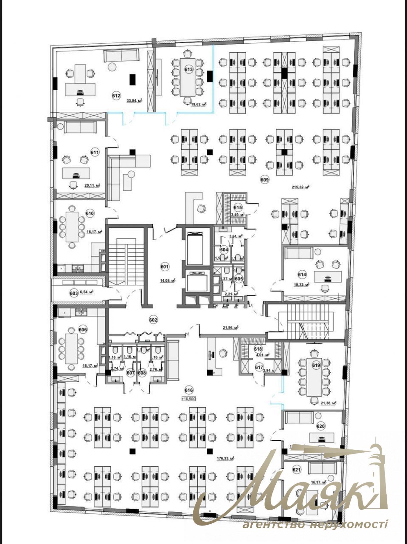 Аренда офиса 740м2 в БЦ G Park, Красиловская 9, Голосеевская