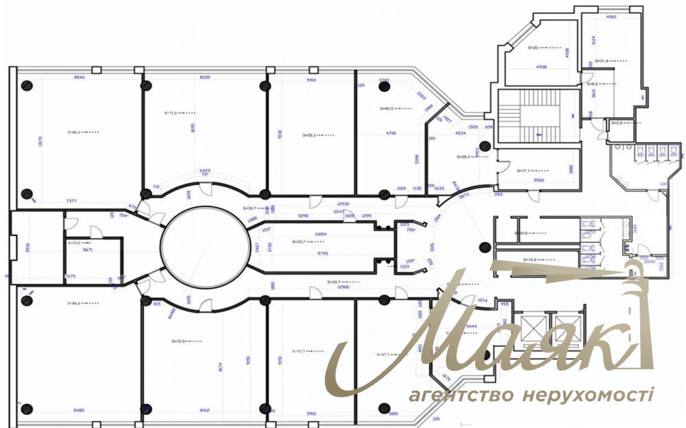 Аренда офиса 980м2 в БЦ Карнеги, Кловский спуск 7, Печерский район.
