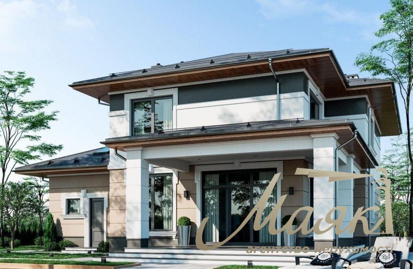 Продаж будинку 350м2 с.Козин. Б.Дамба-2 км. Сучасний будинок з басейном на ділянці з соснами!