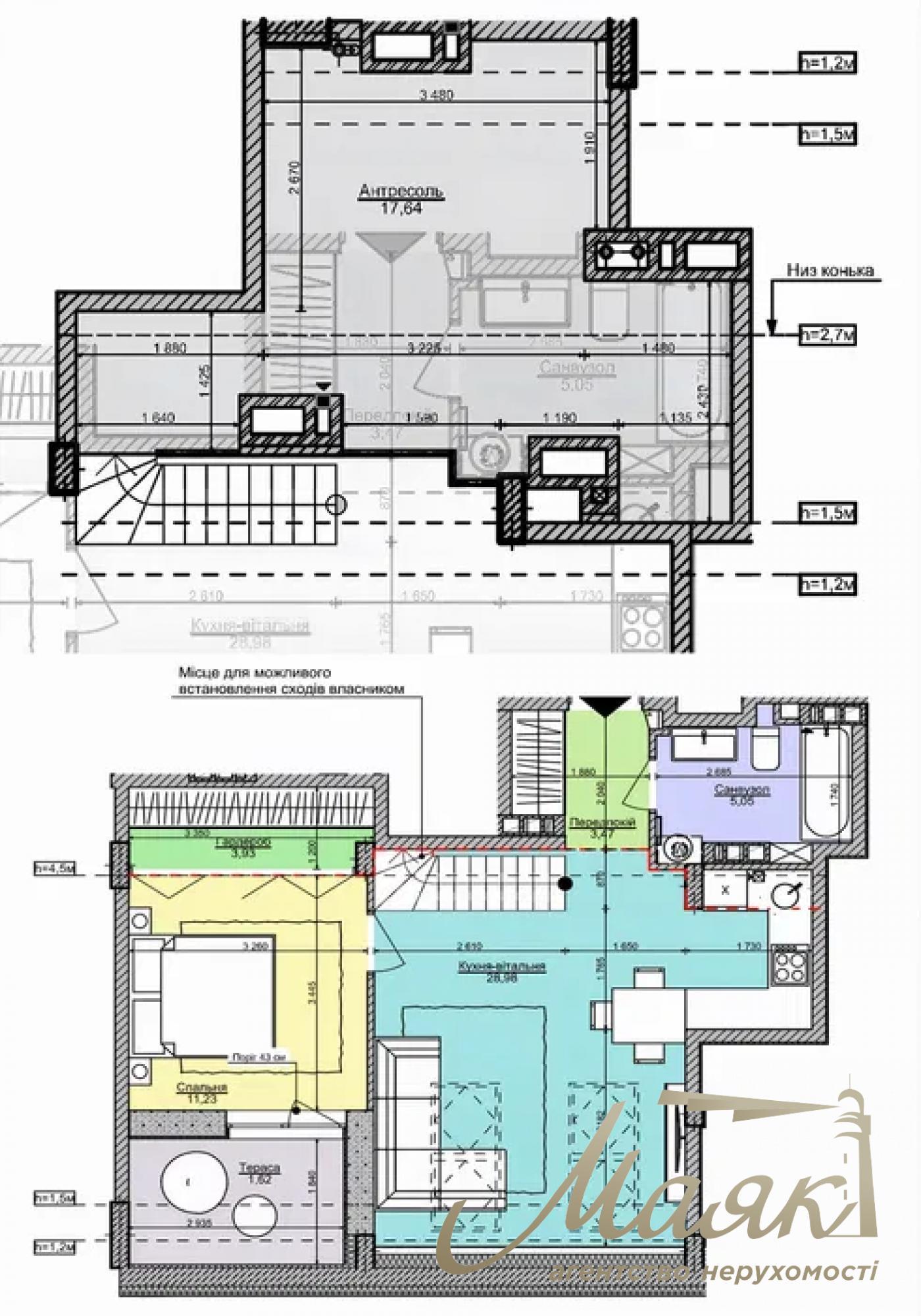 Продажа двухуровневой 2к квартиры ЖК Комфорт Таун, ул. Березнева, Соцгород