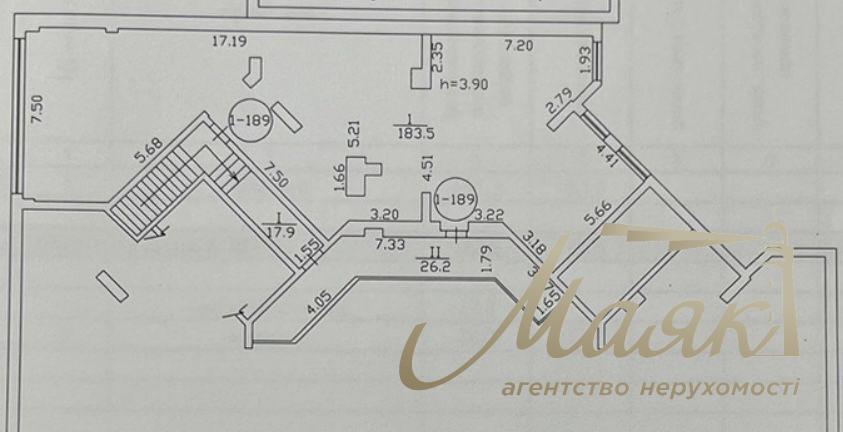 Rent a facade room 250 sq.m. in LCD Parkove Misto, on Vyshgorodskaya str.