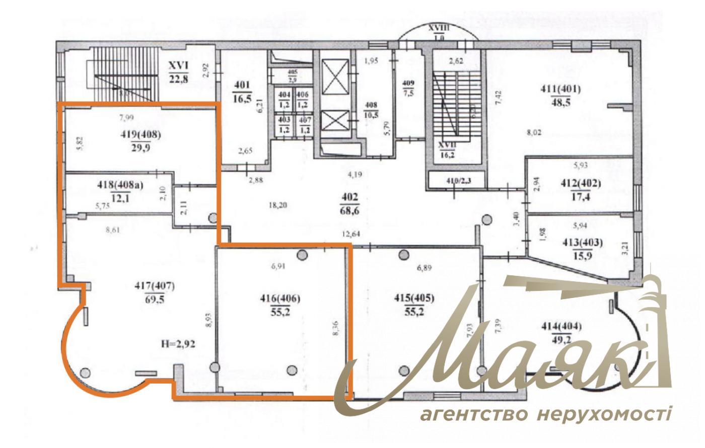 Оренда офісу 208 м2 у БЦ Сапфір, Хрестовий провулок 2, Печерський район.