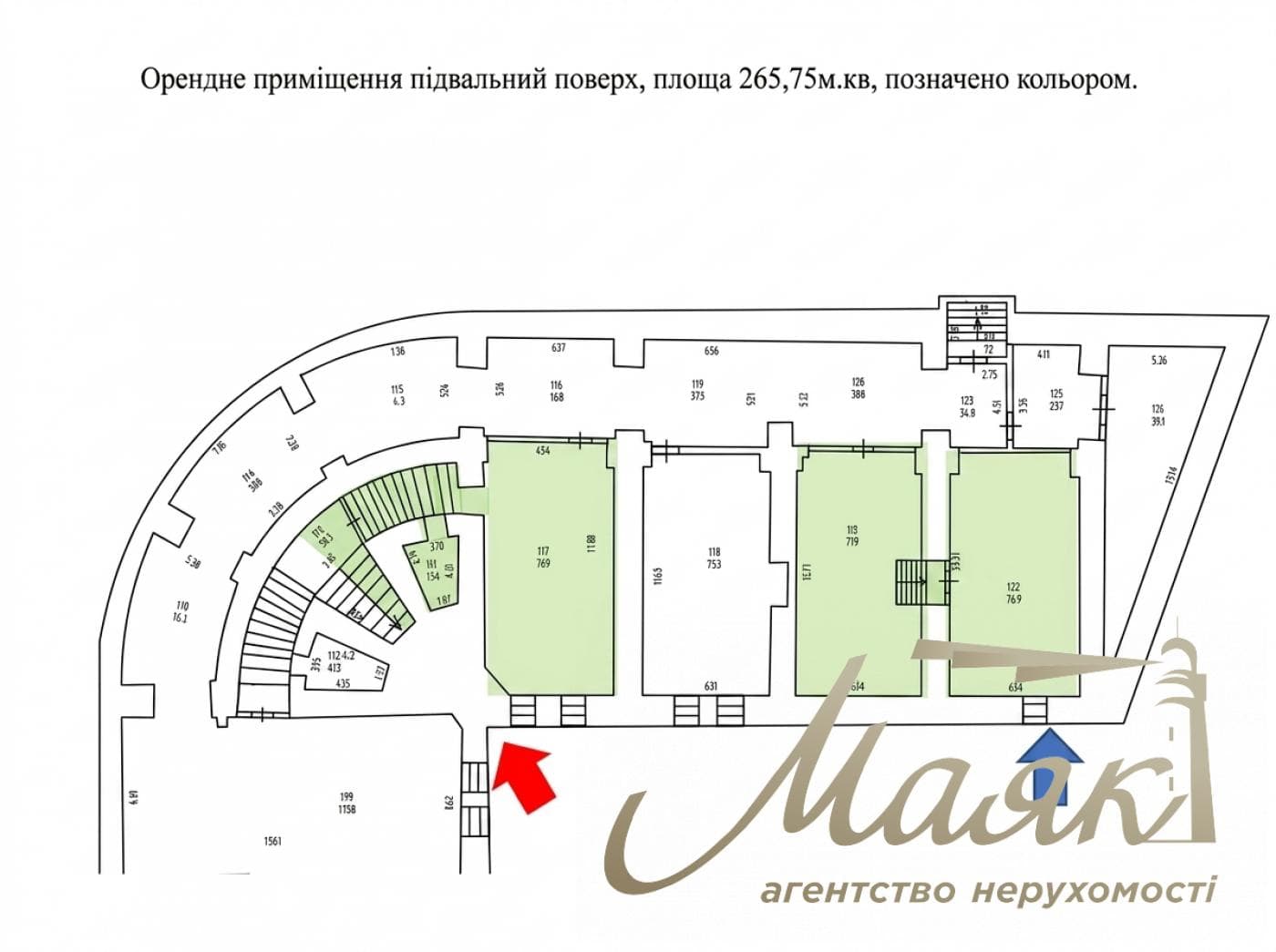 Оренда підвального приміщення, 266м², Kyiv Food Market (A-Station), Печерськ, Київ