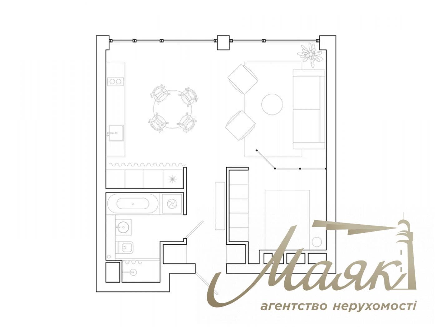 1-bedroom apartment for rent with a parking space in the self-contained Hoffmann Haus residential complex