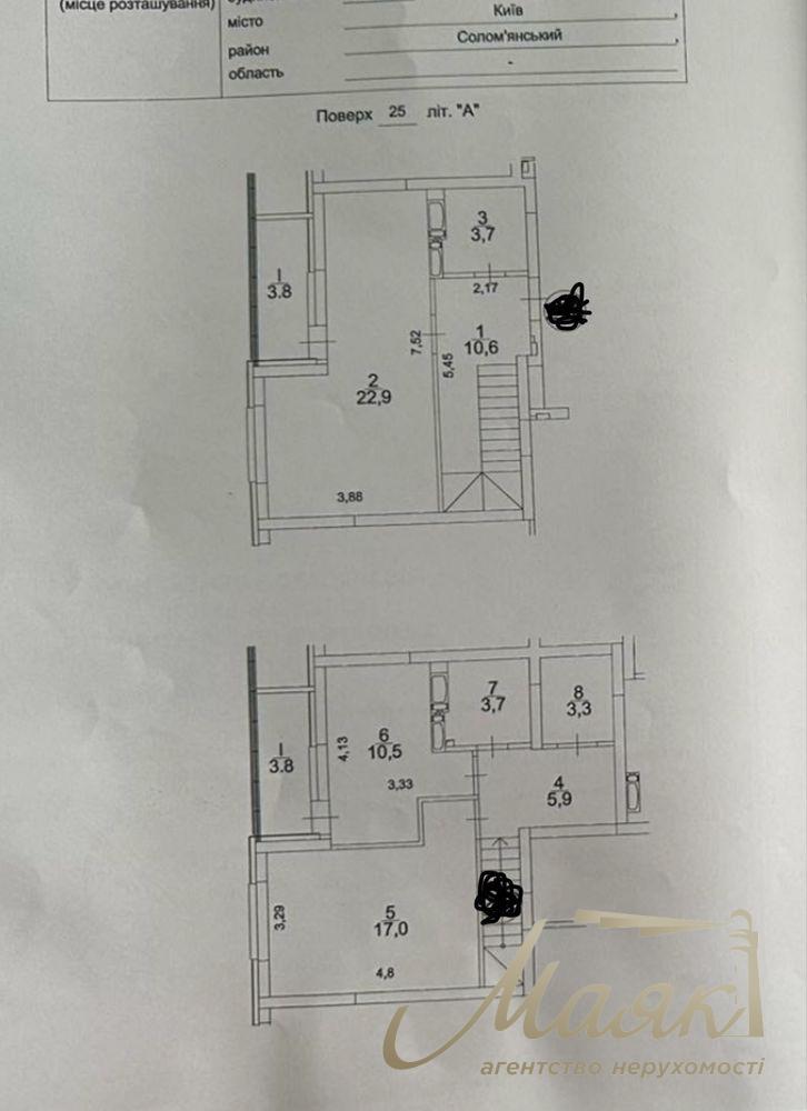 Продаж дворівневої квартири 86м2 з панорамою на місто в ЖК OK LAND, Солом'янський район.