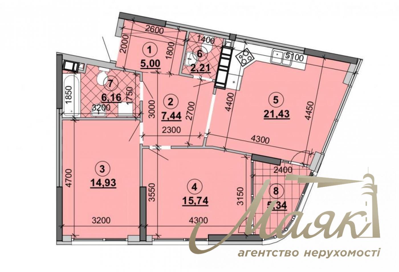 Продажа 2-комнатной квартиры ЖК Грейт (Great), ул. Причальная, Осокорки, Березняки