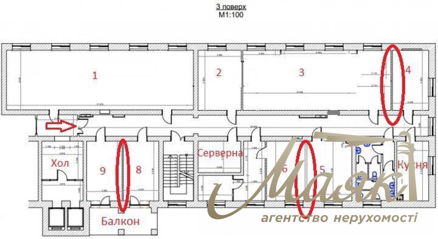Аренда офиса 520м2 по ул.Михновского, Зверинецкая