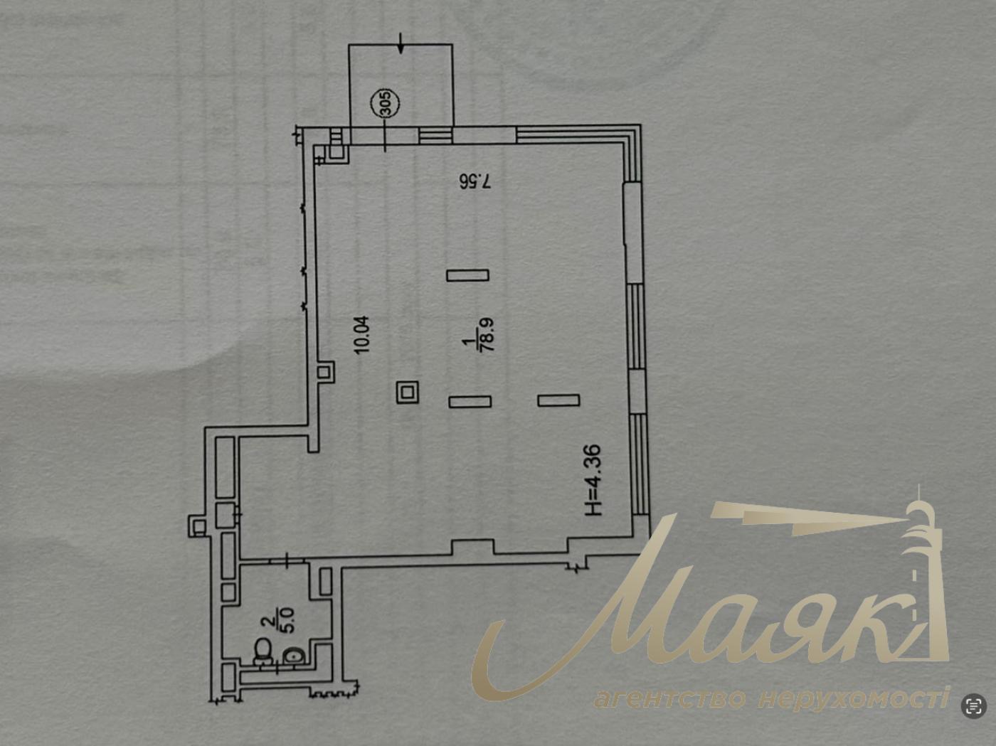 Аренда фасадного помещения 72 м.кв. ЖК Варшавский