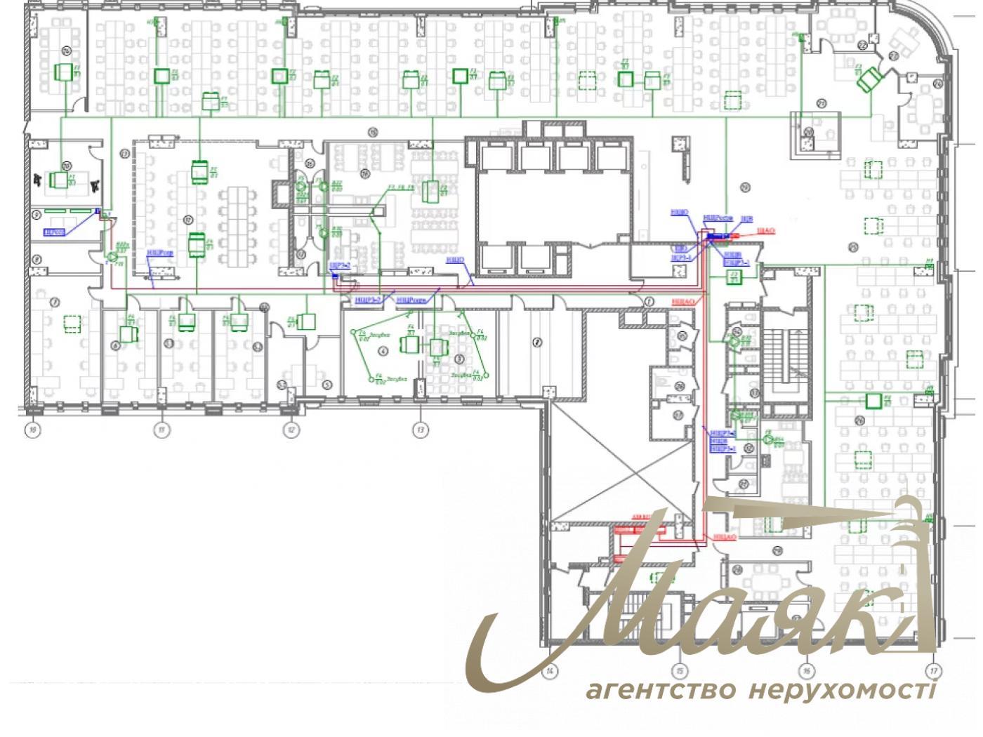 Office for rent with renovation 1294m2, BC Astarta, Podol