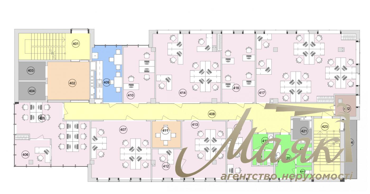 Rent condominium 4200М2 in BC Trinity, 1 Tovarna str., Pechersk