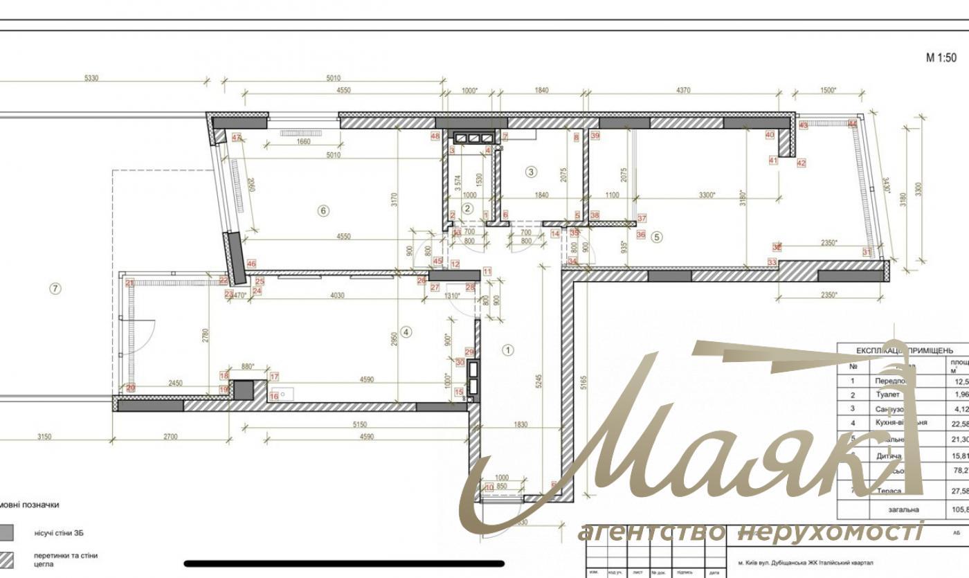 For sale 3-bedroom apartment with terrace in LCD "Italian Quarter" Obolonsky district