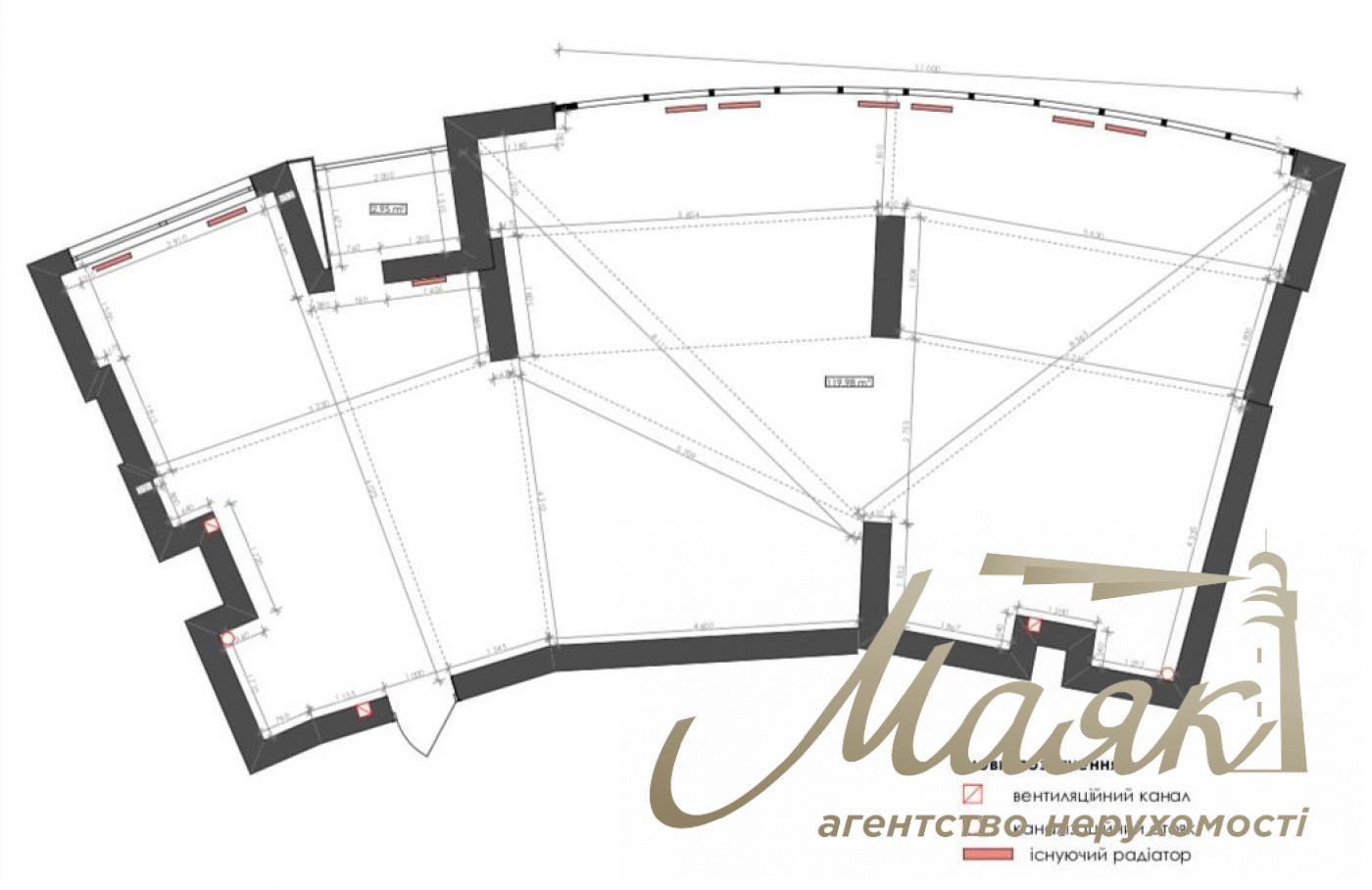 Продаж 4-кімнатної квартири 122м2 у ЖК Busov Hill