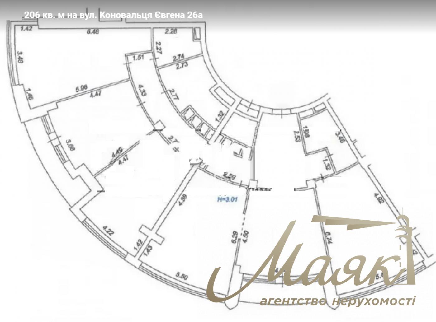 Продаж 5-кімнатної квартири 206м2 у ЖК Скайлайн, вул. Коновальця 26а, Печерськ