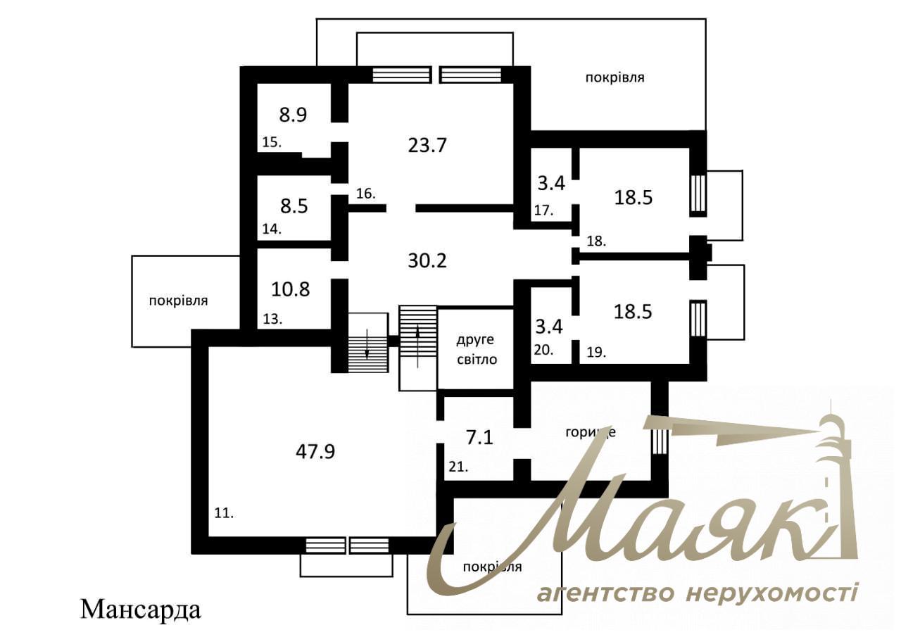 For sale house 400m2 in the village. Romankov, suburbs of Kiev, 18 acres, 8 km to Kiev, in Obukhiv district.
