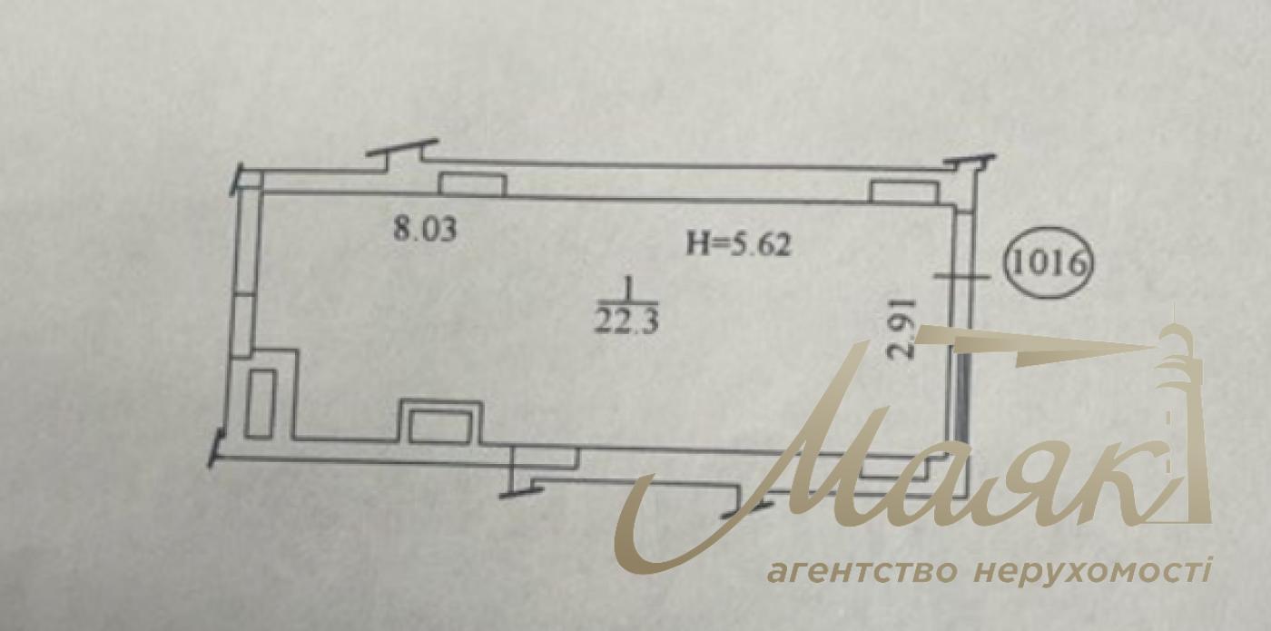 Продаж фасадного приміщення 22,3м2, ЖК UNIT HOME.
