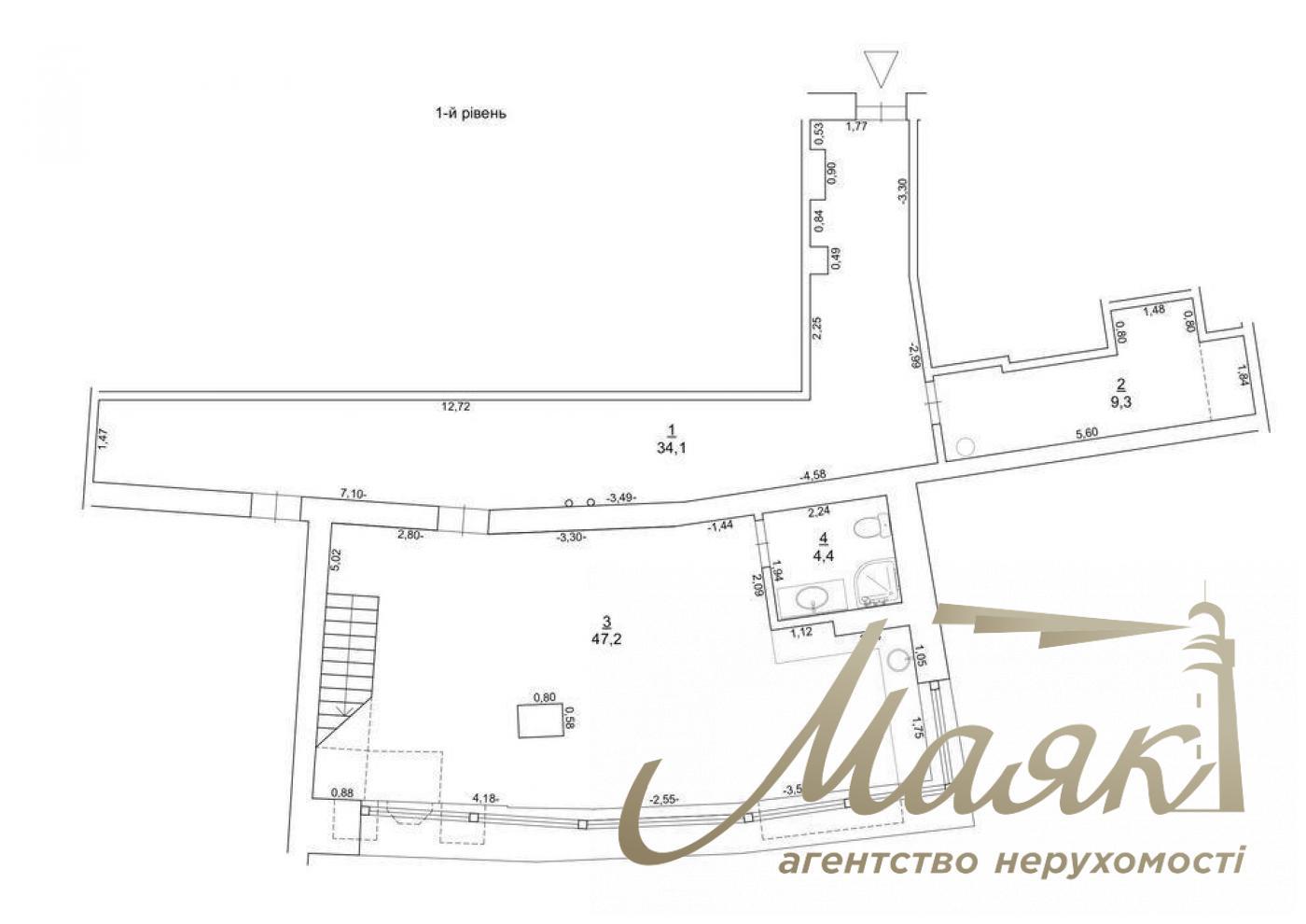 Продаж видової 2-х рівневої квартири з каміном, 115 м2 у Дніпровська набережна