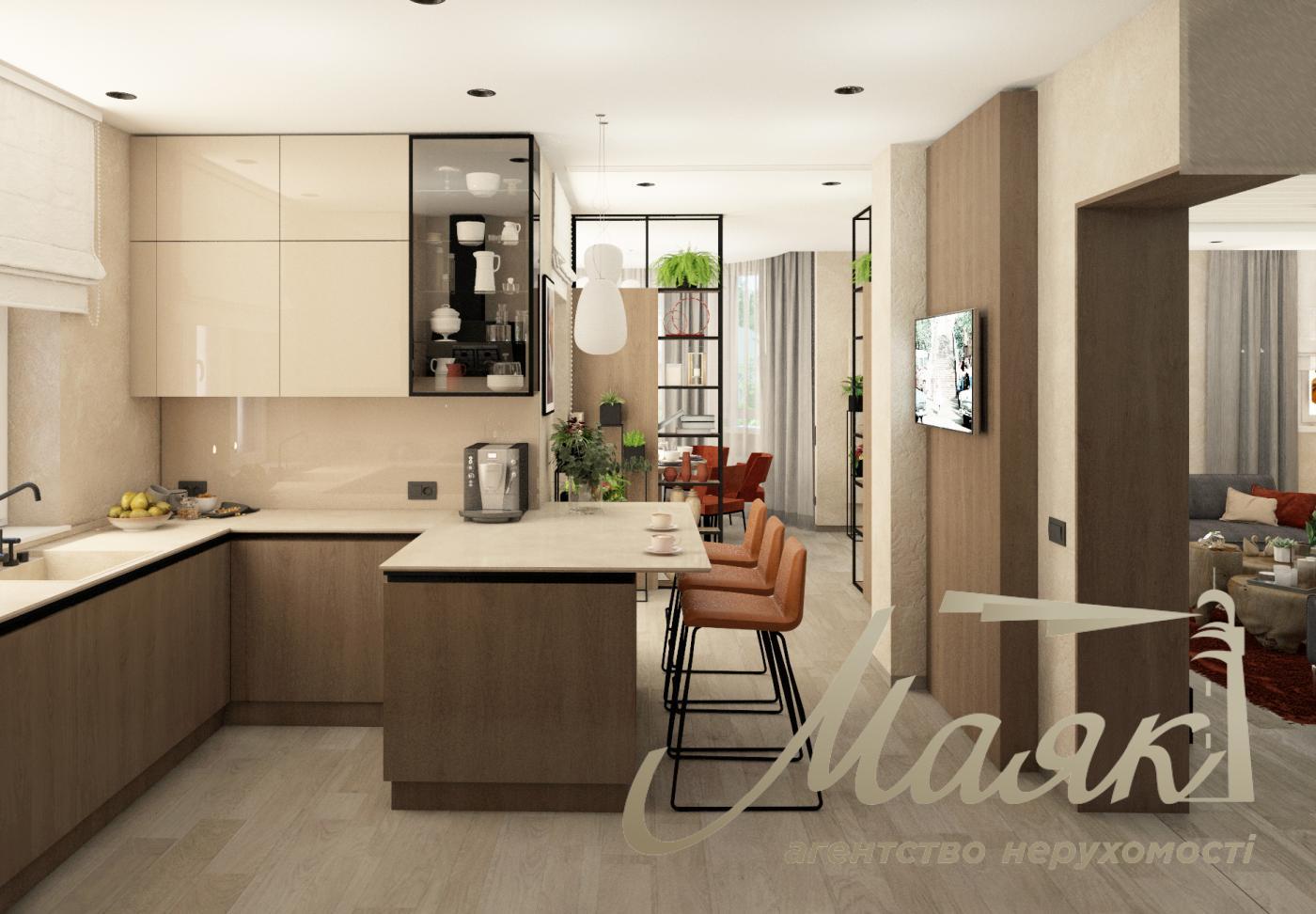 Продаж будинку з гаражем 365м2, ділянка 15 соток у КМ "ОБРІЙ - К" вул. Центральна, у с. Козин,