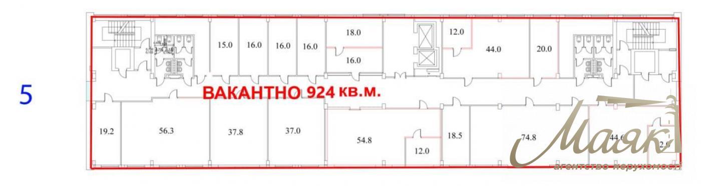 Office for rent 924m2 in BC Merx, Leipzigskaya St., Pechersk
