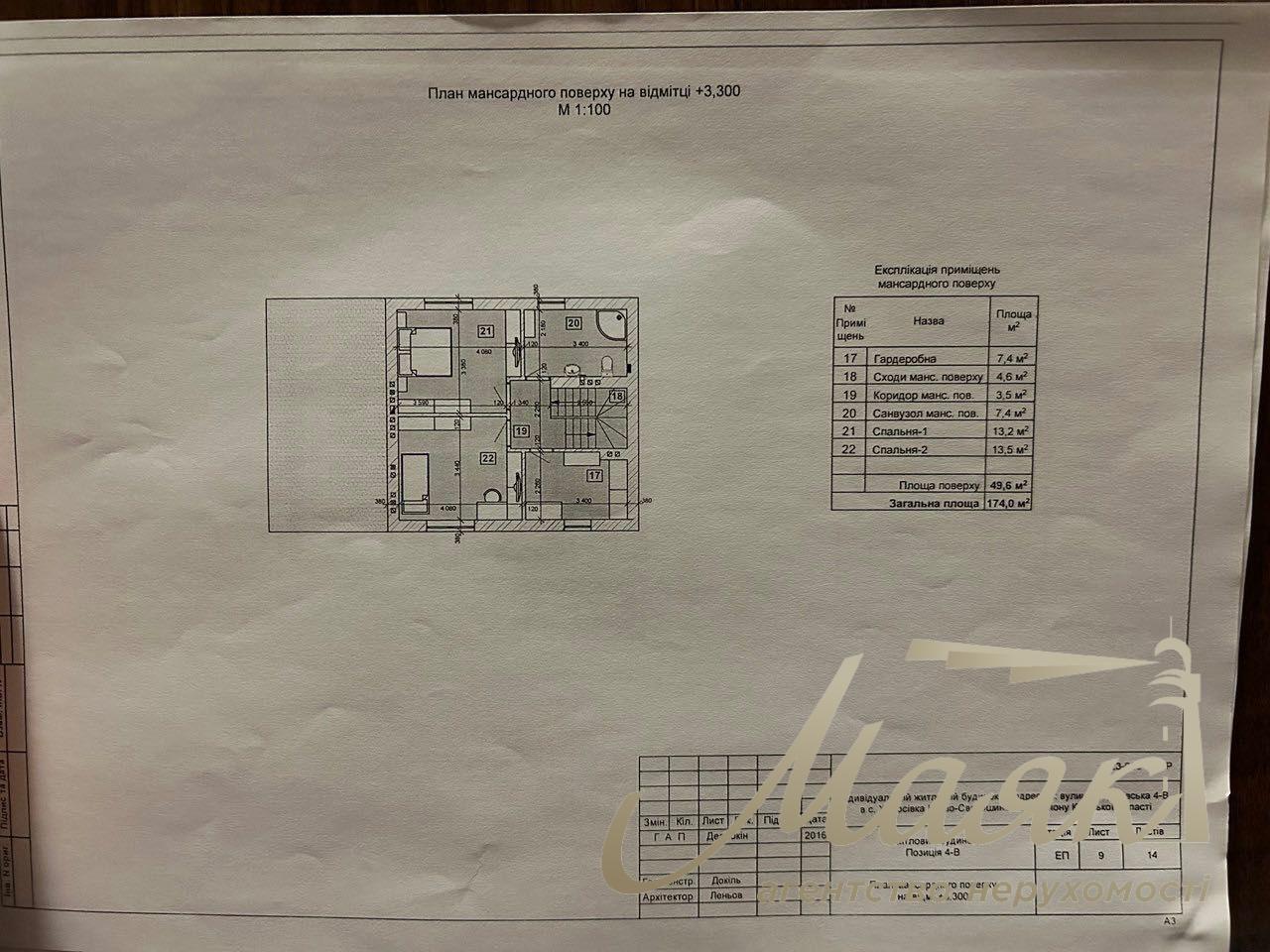 For sale house 174m2 in the closed KG New Concha Zaspa. village Khodosovka.