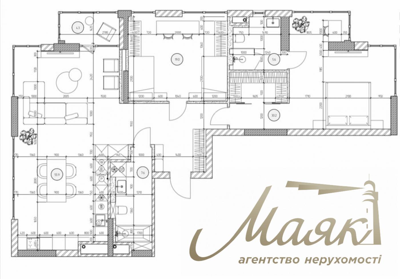 Продаж 3к квартири ЖК Французький Квартал-2 125м2