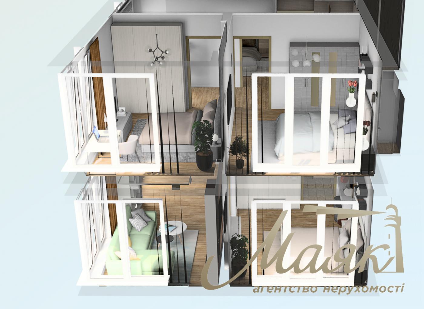 Продаж 4-кімнатної квартири в ЖК Sister, вул. Клеманська 3