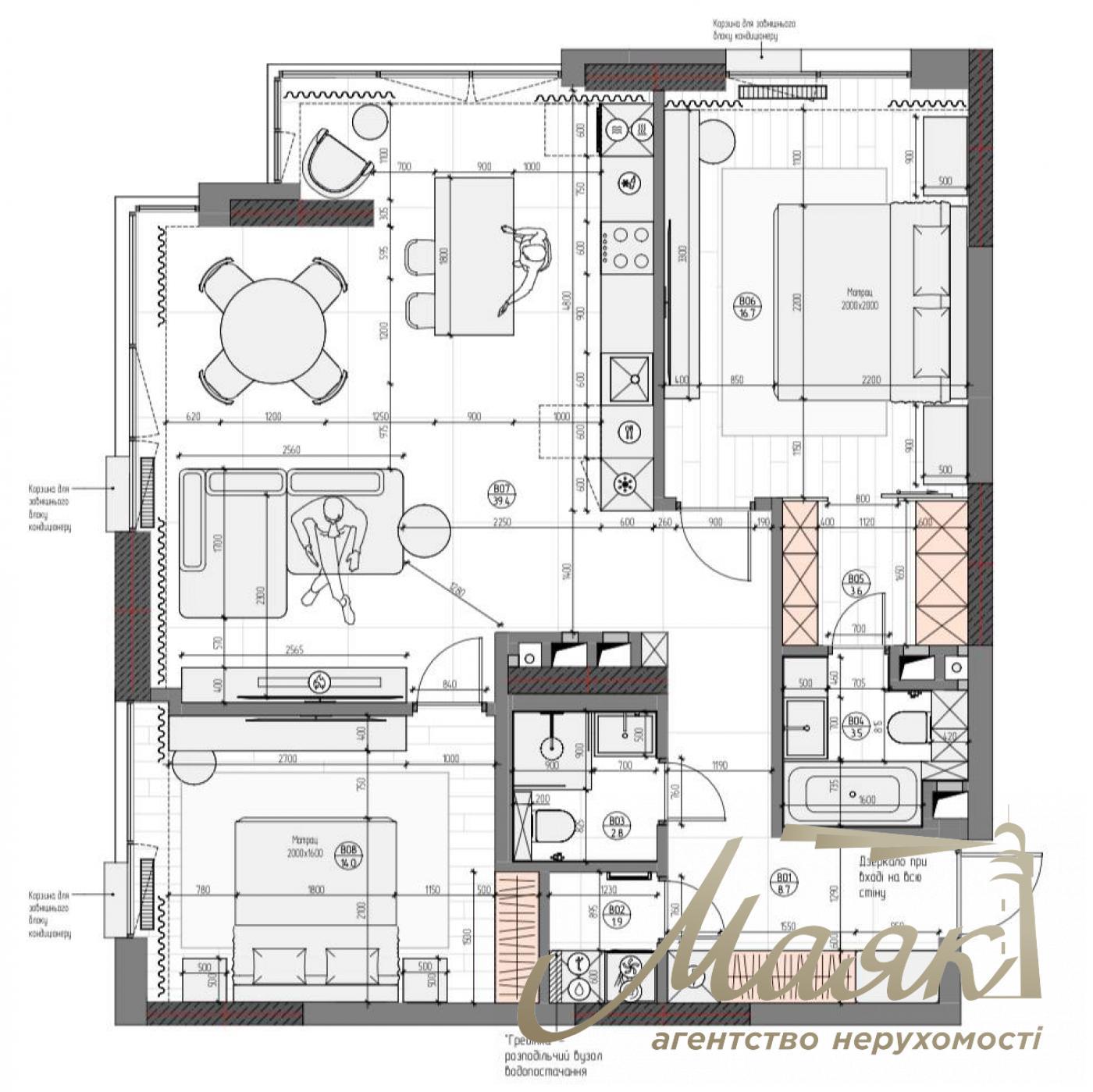 New apartment for sale LCD French Quarter 2 John McCain, Center, Kiev