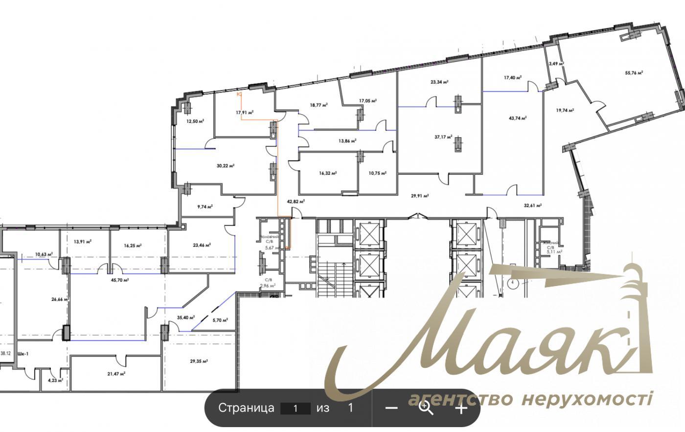 Оренда офісу в БЦ Сенатор 837м2 по вул.Князів Острозьких 32\2, Печерський район