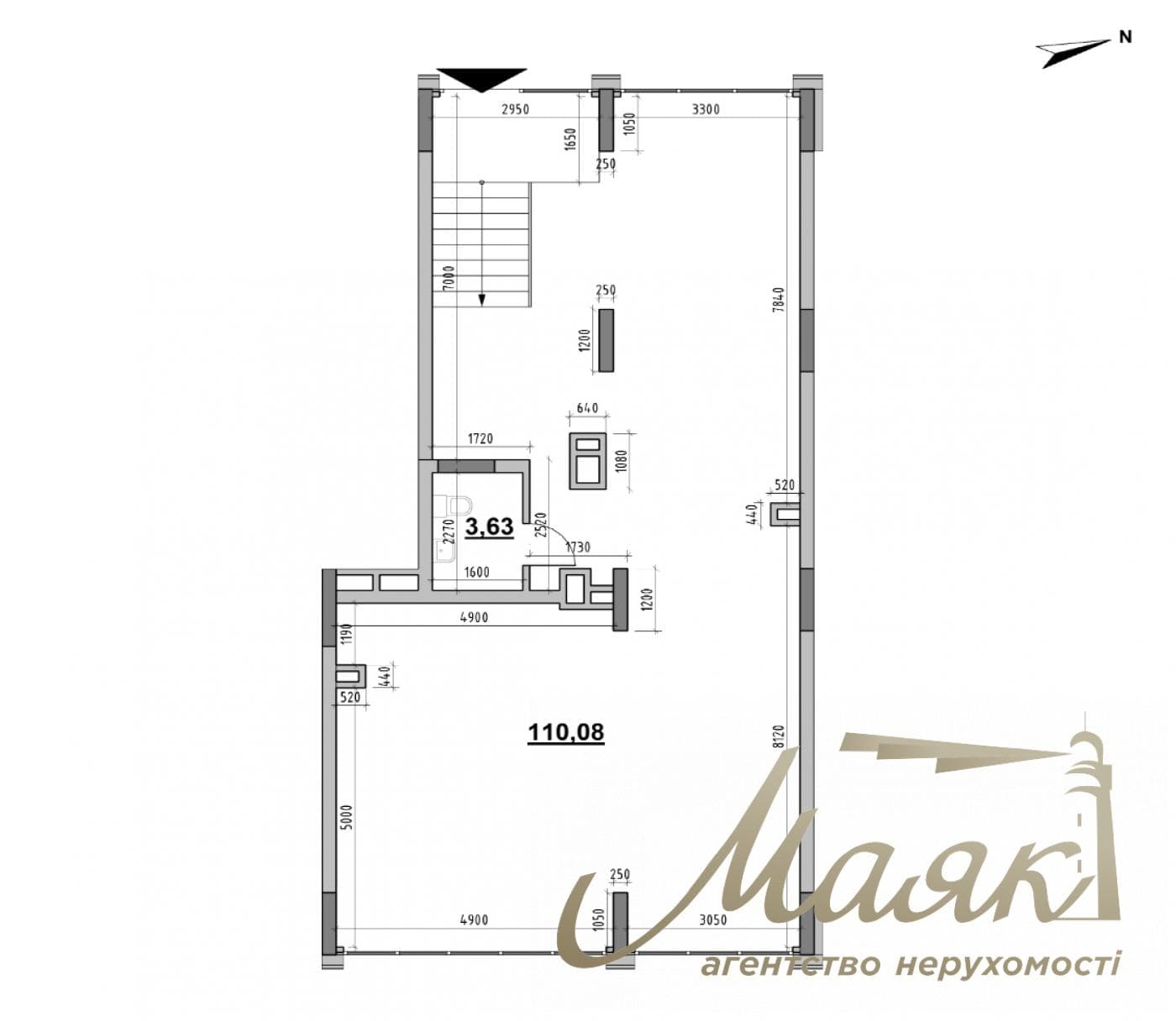 Продаж фасадного комерційного приміщення площею 113,71 м² у ЖК «Nordica Residence», Печерськ