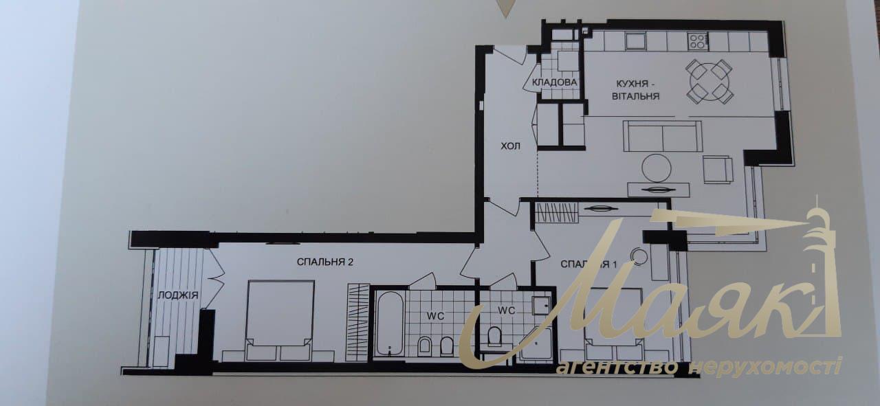 Продаж 2-х кімн. квартири, 85 м2, ЖК Crystal Park Tower