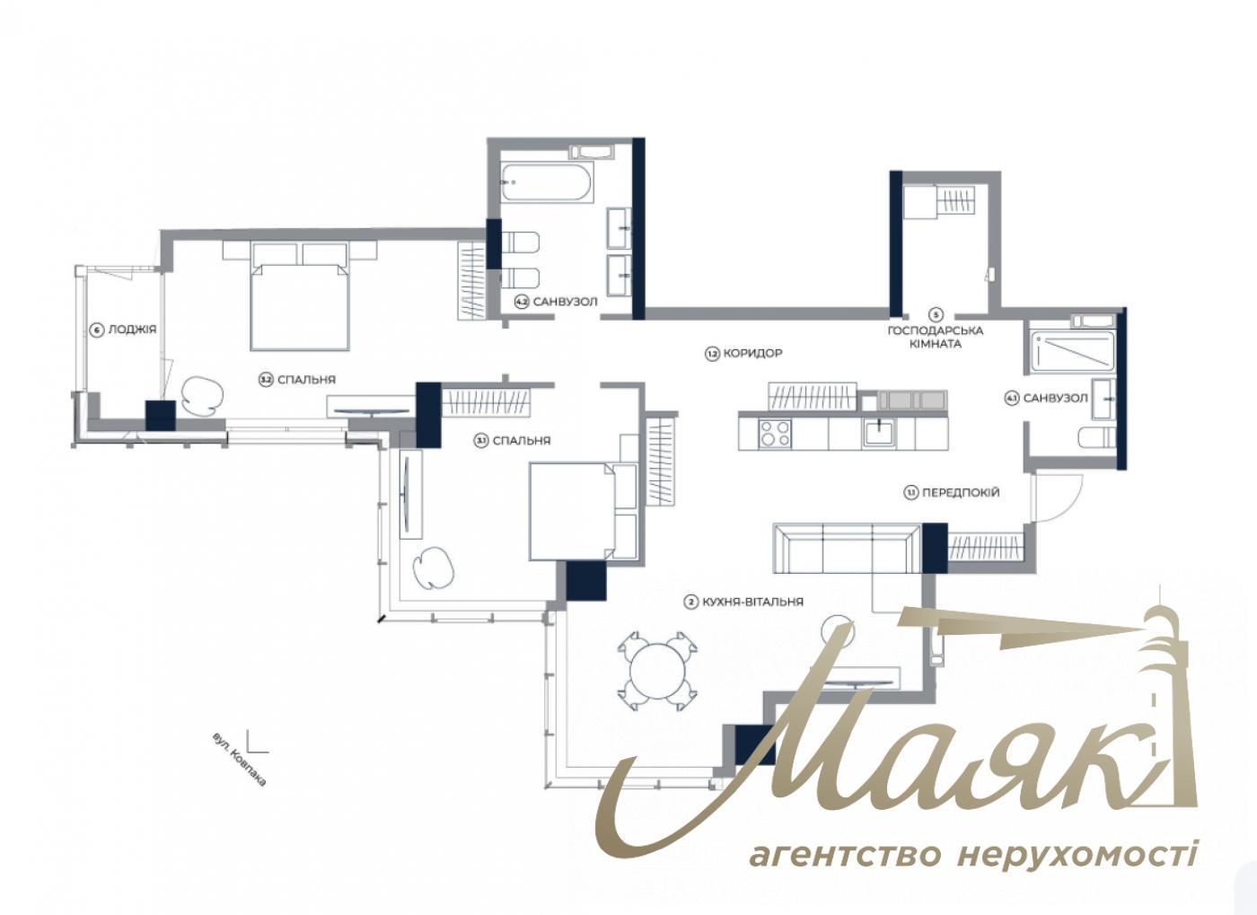 Продаж 2-кімнатної квартири ЖК А136, вул. Антоновича