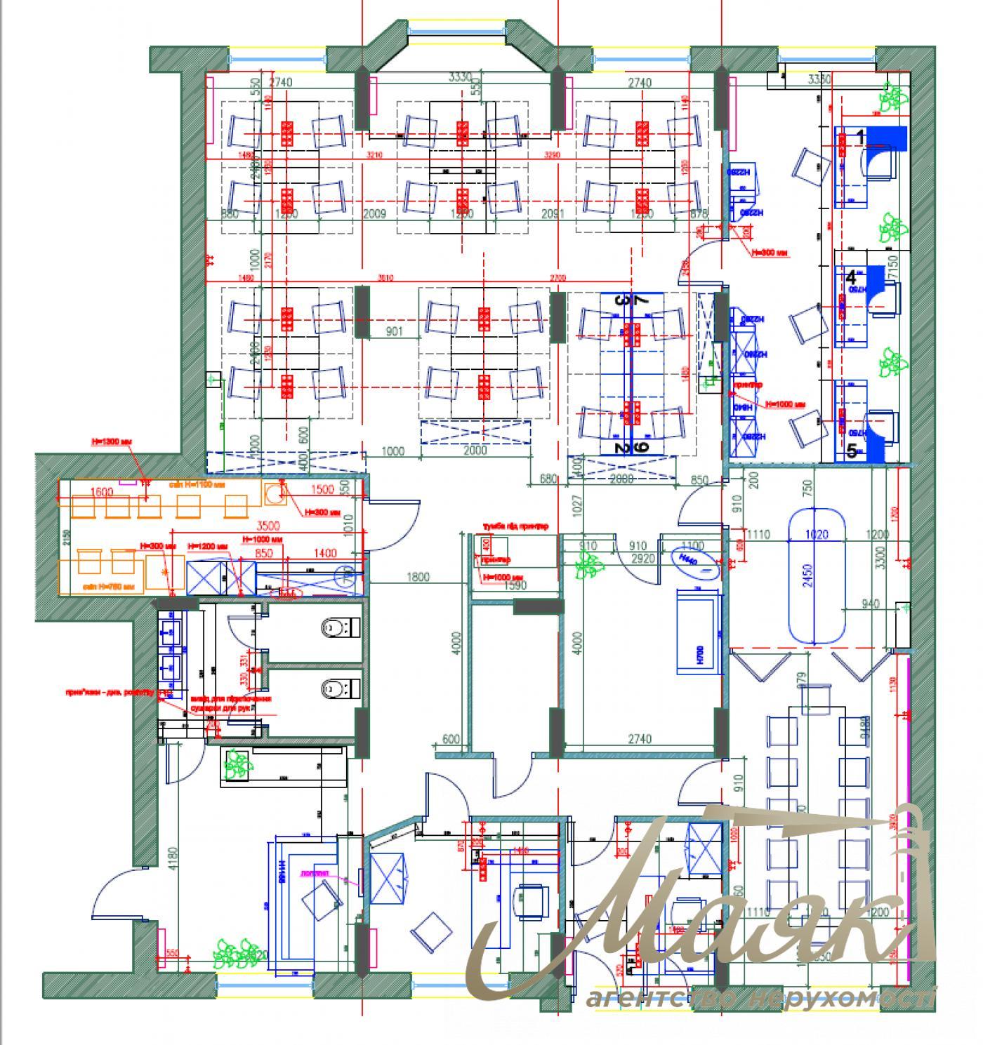 Оренда офісу 220м2 на Воздвиженці по вул.Дегтярна 8, Поділ.