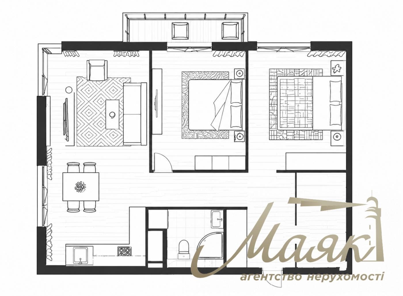 Продаж 3-кімнатної квартири в ЖК Central Park, 73м², Печерський район, Київ