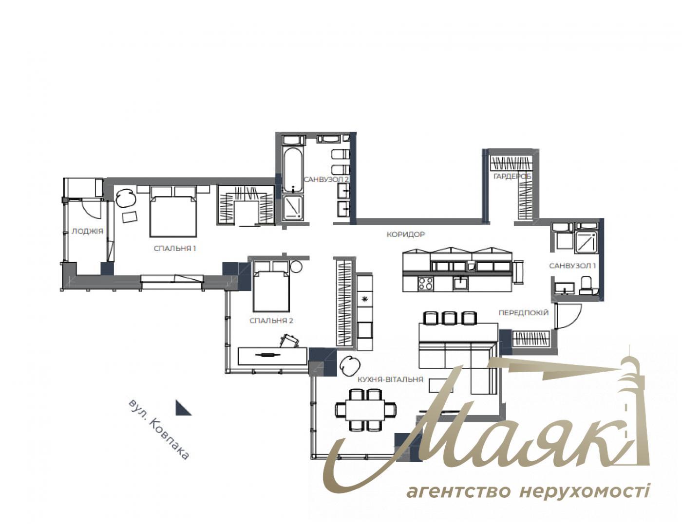 For sale 3-bedroom apartment in Residential Complex A136 Highlight Tower, Center