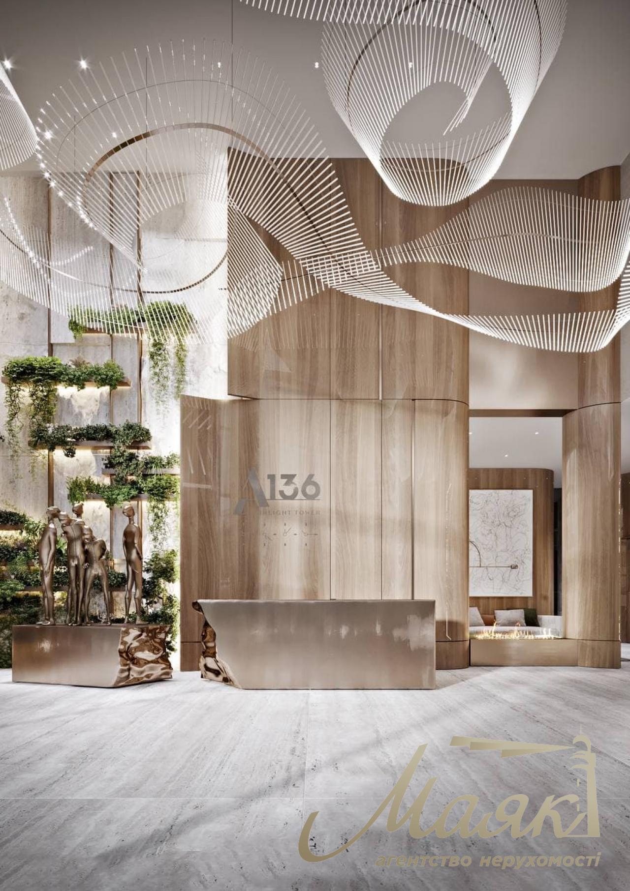 View, 1k apartment in residential complex A136, 55m2.