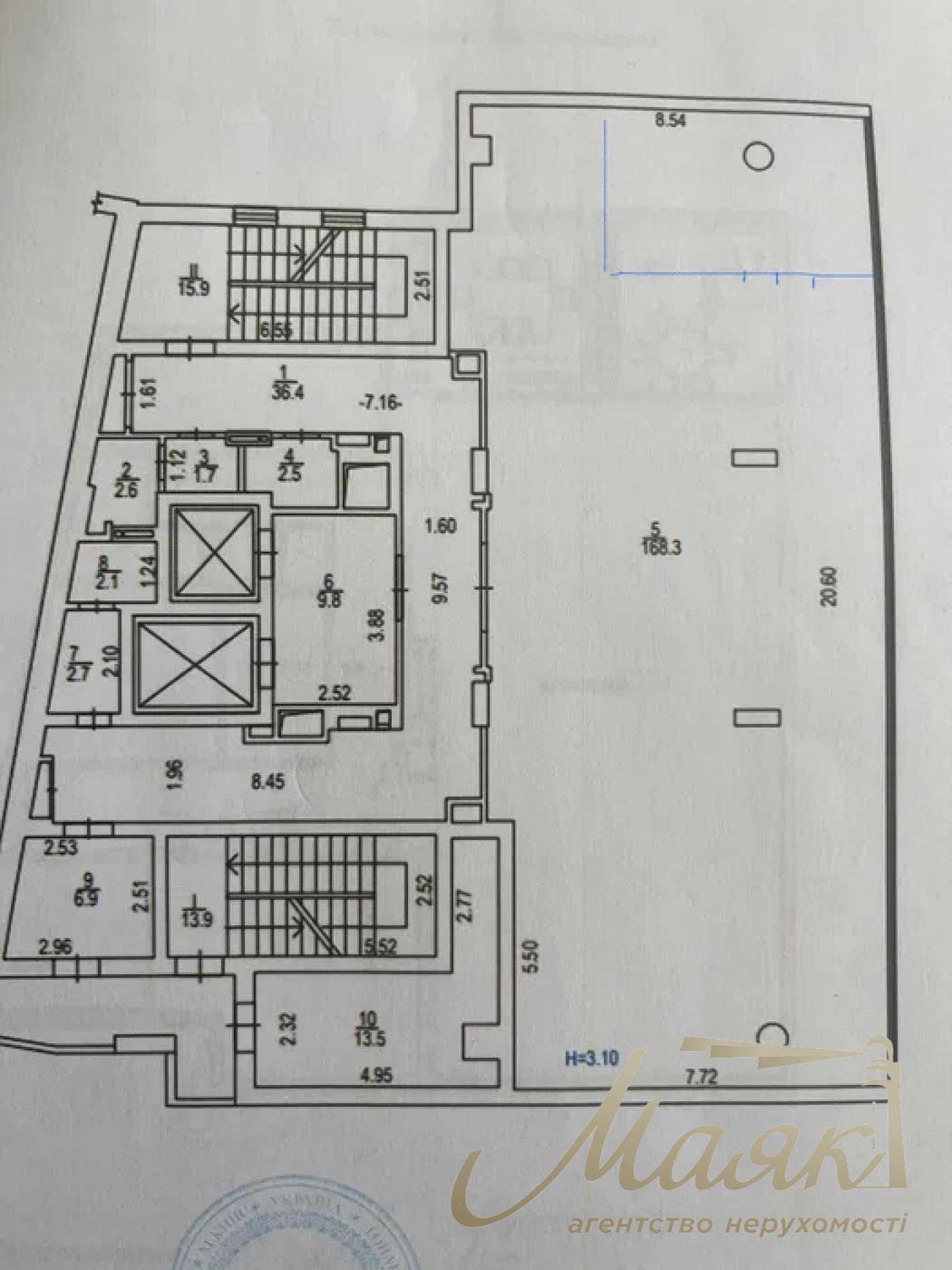 Office for rent 250m2 in Gloria Business Center, Nivki metro station
