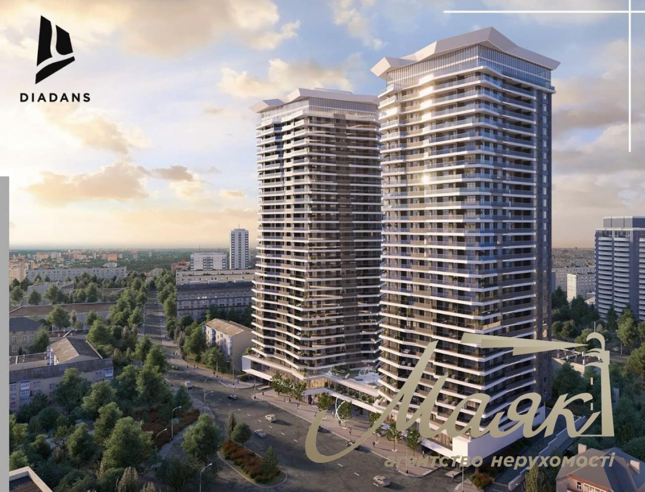 Продажа 2-комнатной квартиры по улице Е. Коновальца 19 ЖК "DIADANS"