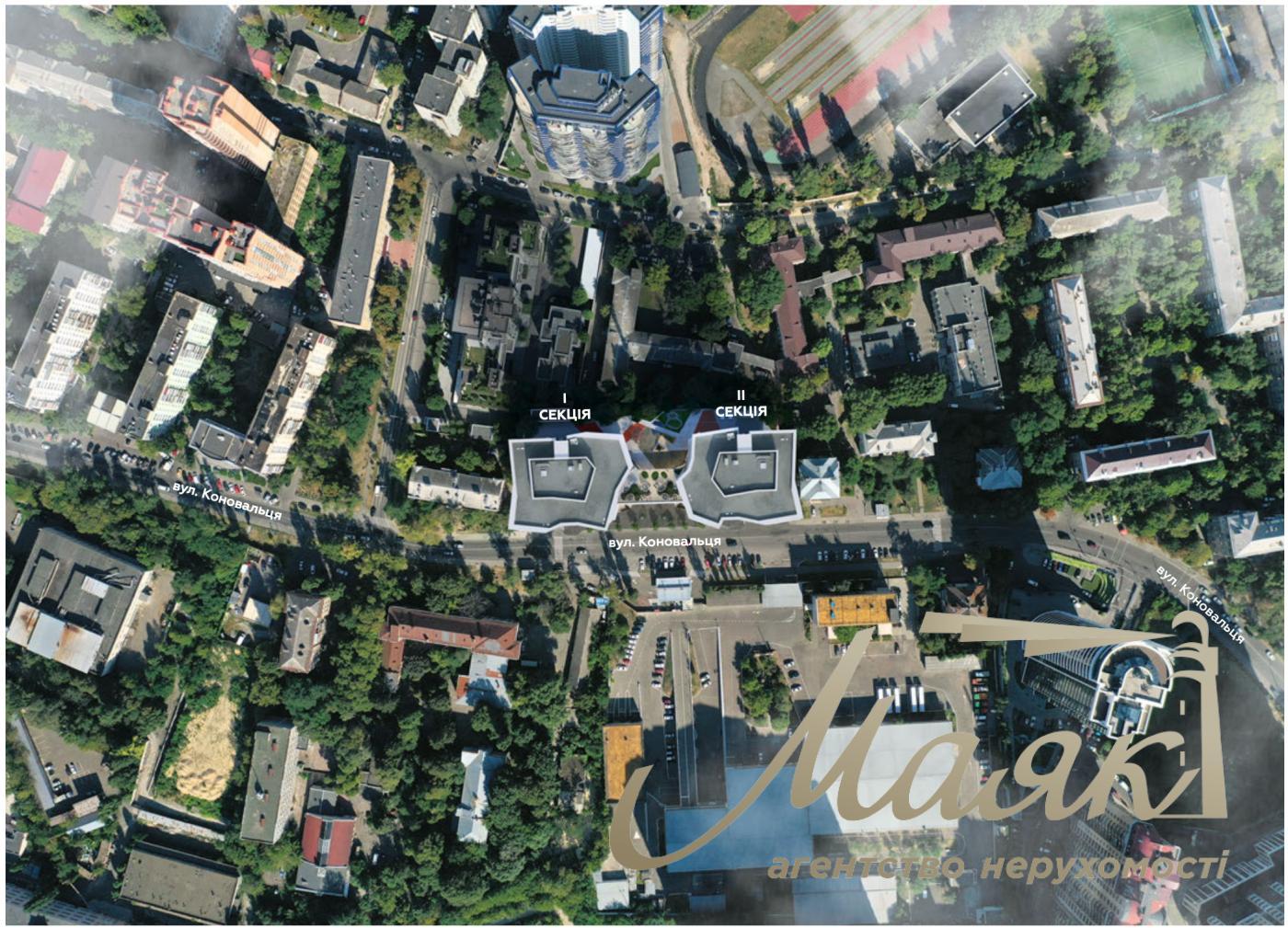 Sale of facade premises in the residential complex DIADANS, Evgeniya Konovaltsa street, Pechersk, Kyiv