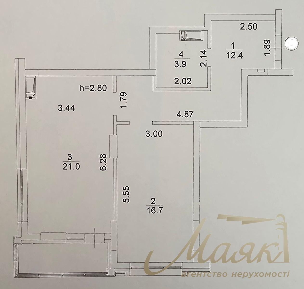 Sale of 2-room apartment in the residential complex Parkovy Gorod, Vyshgorodskaya St., Kurenevka